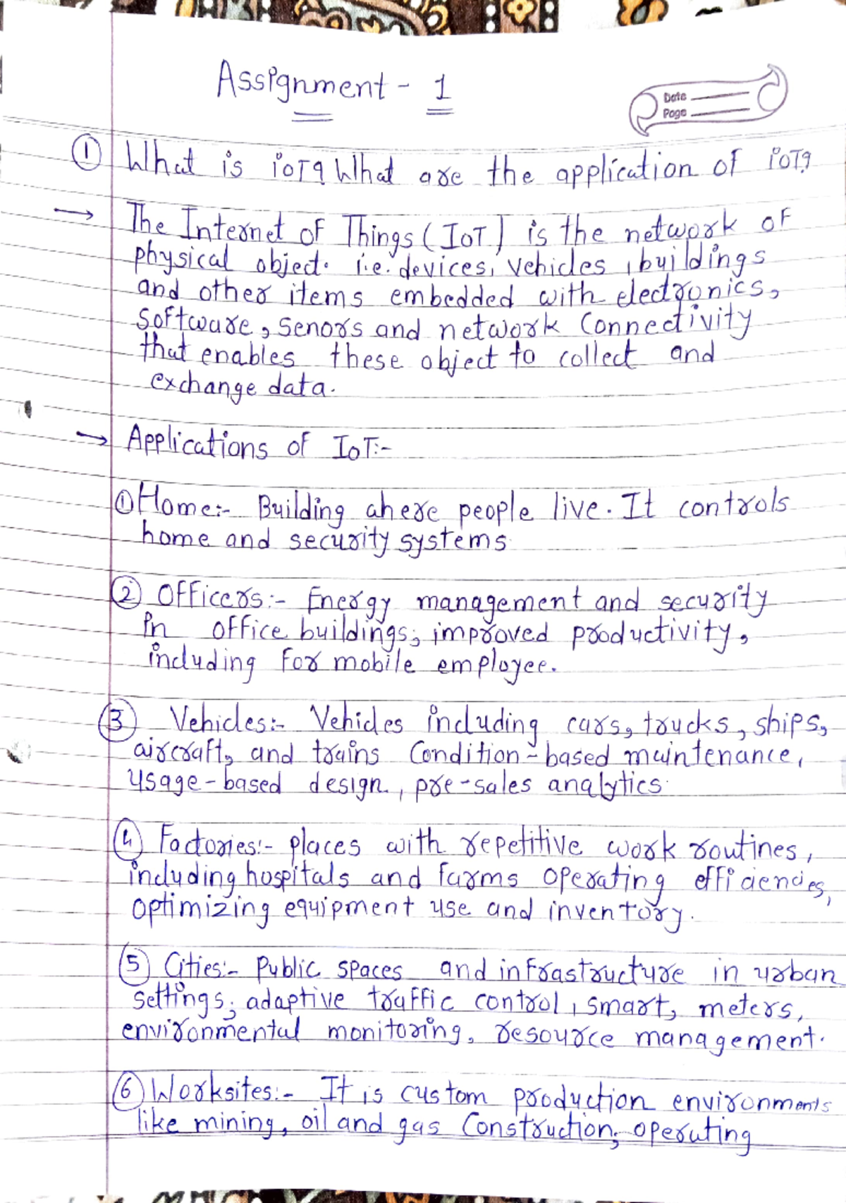 IOT assignment 1 pdf - yutfb - Asstqrumernt- 1 128 OWhatis ioT hd axe ...
