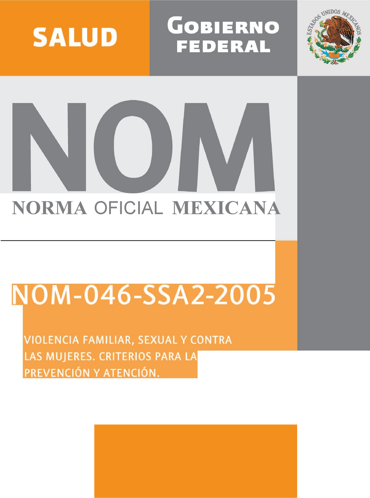 Norma 046 Atencion A La Violencia Familiar Sexual Y De Genero Norma Oficial Mexicana 1 7876