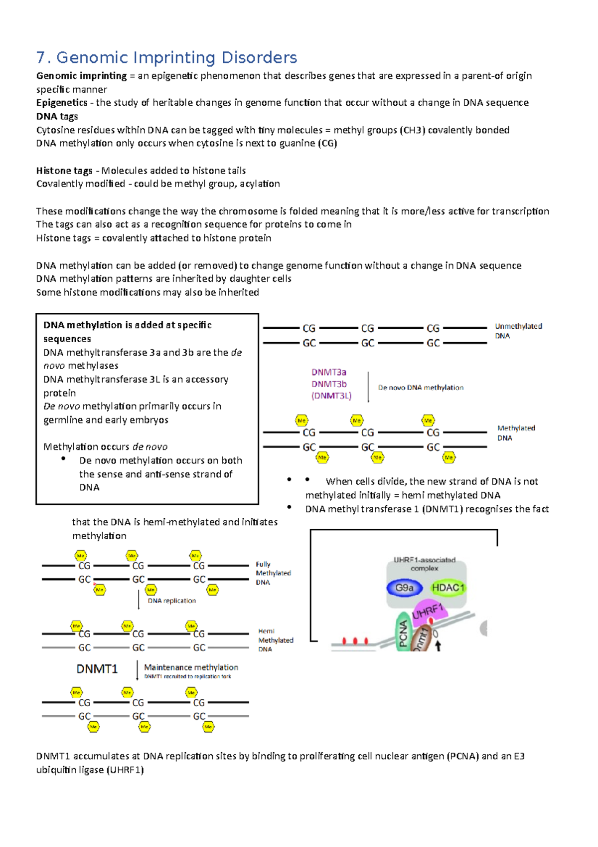 7. Epigenetic Disorders - 7. Genomic Imprinting Disorders Genomic ...