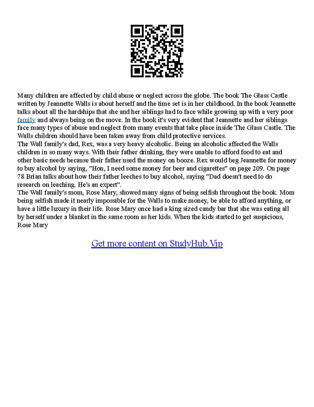 The Glass Castle Essay Topics Many children are affected by child