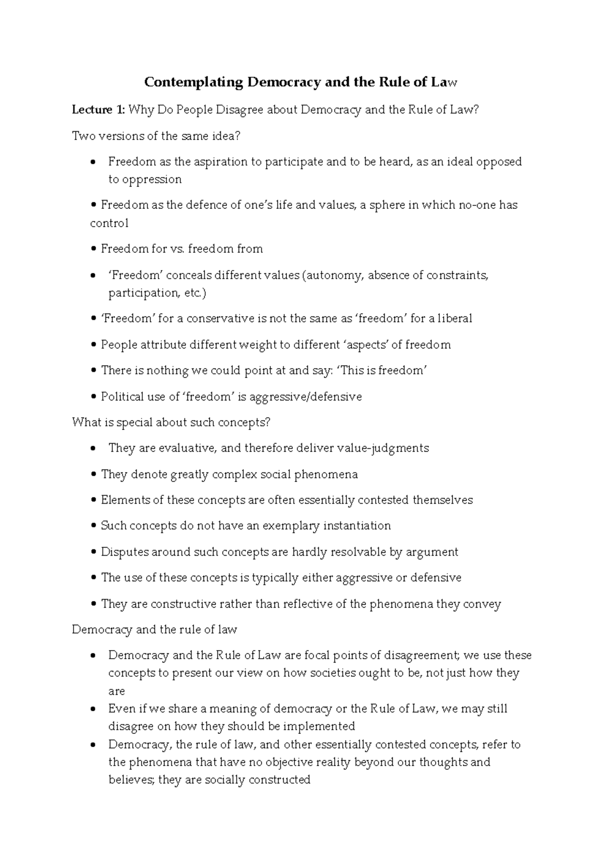 Democracy and the rule of law - Contemplating Democracy and the Rule of ...
