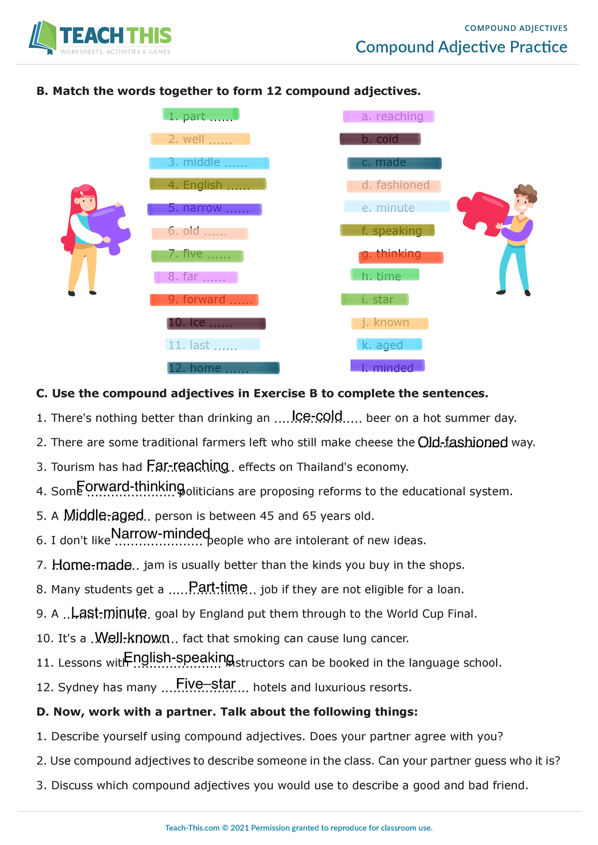 Compound adjective practice 2 COMPOUND ADJECTIVES Compound Adjective 