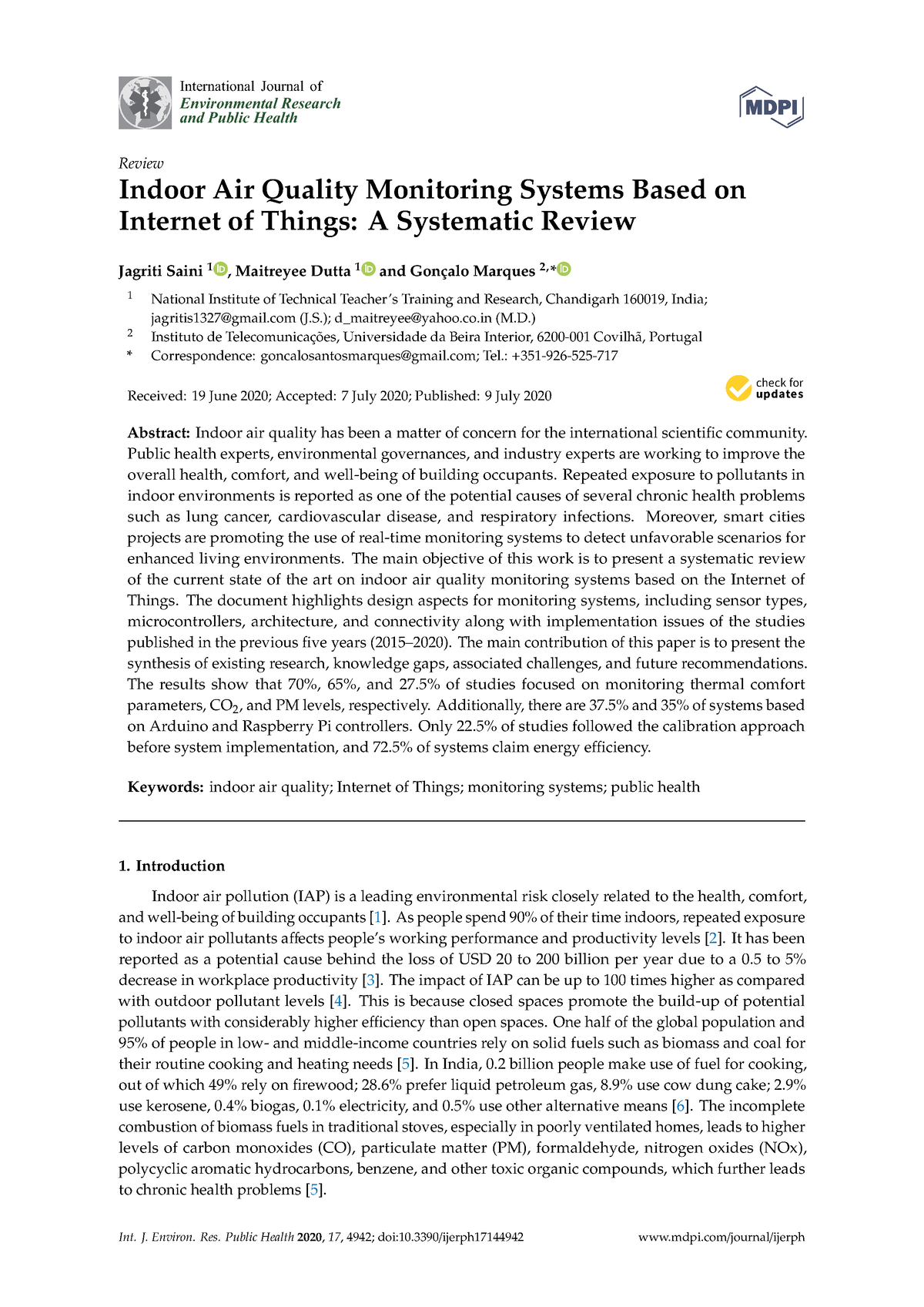 international journal of environmental research and public health review time