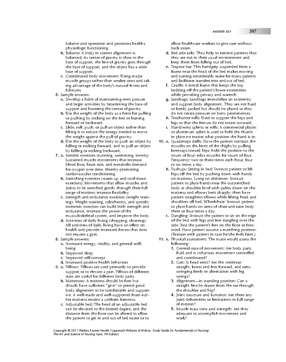 Fundamentals of Nursing The Art and Science of Nursing Care Study Guide ...