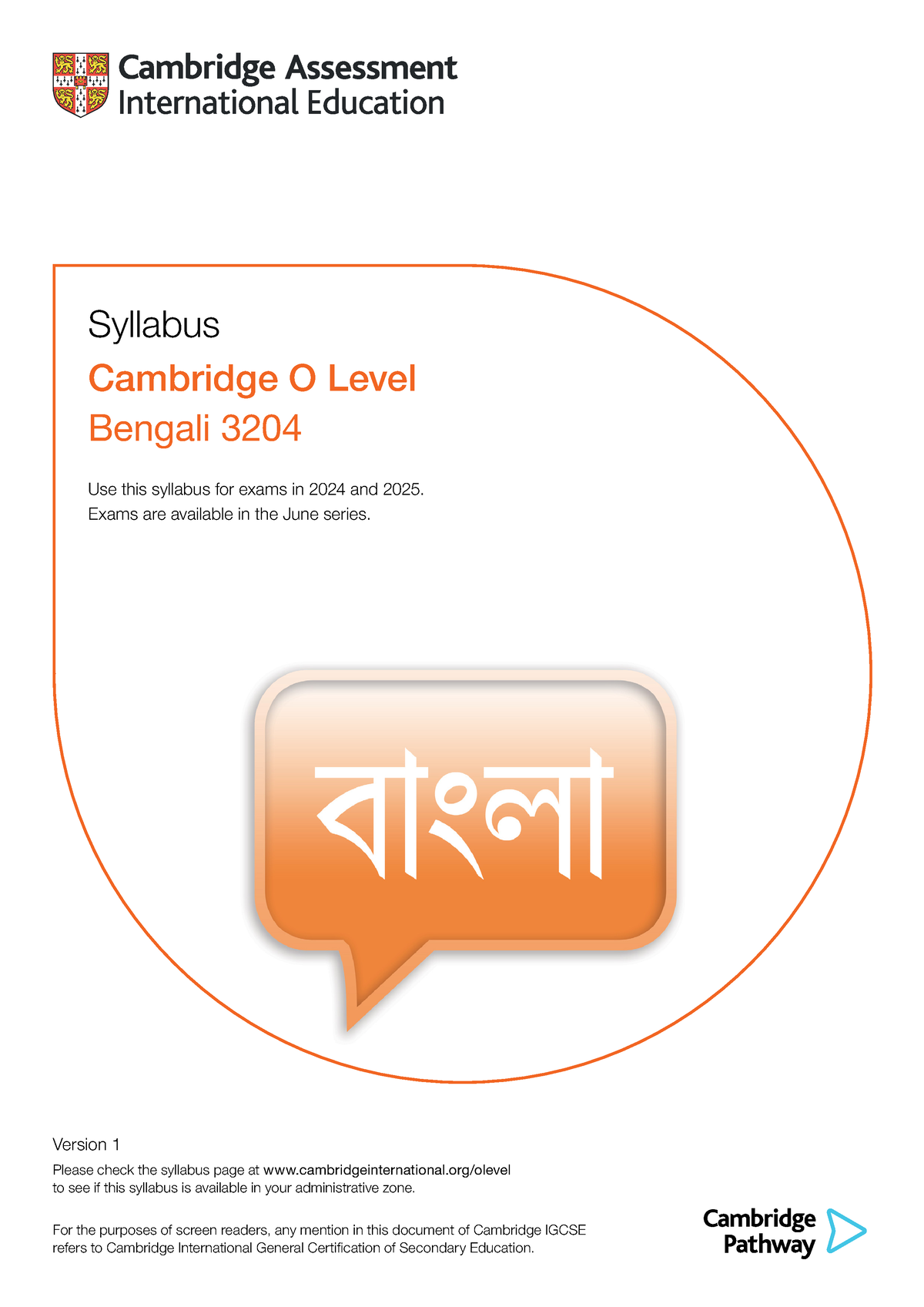 655583 2024 2025 Syllabus - Syllabus Cambridge O Level Bengali 3204 Use ...