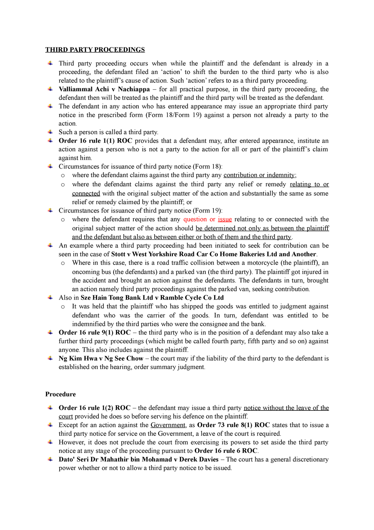 8 Third Party Proceedings Third Party Proceedings Third Party Proceeding Occurs When While The Studocu