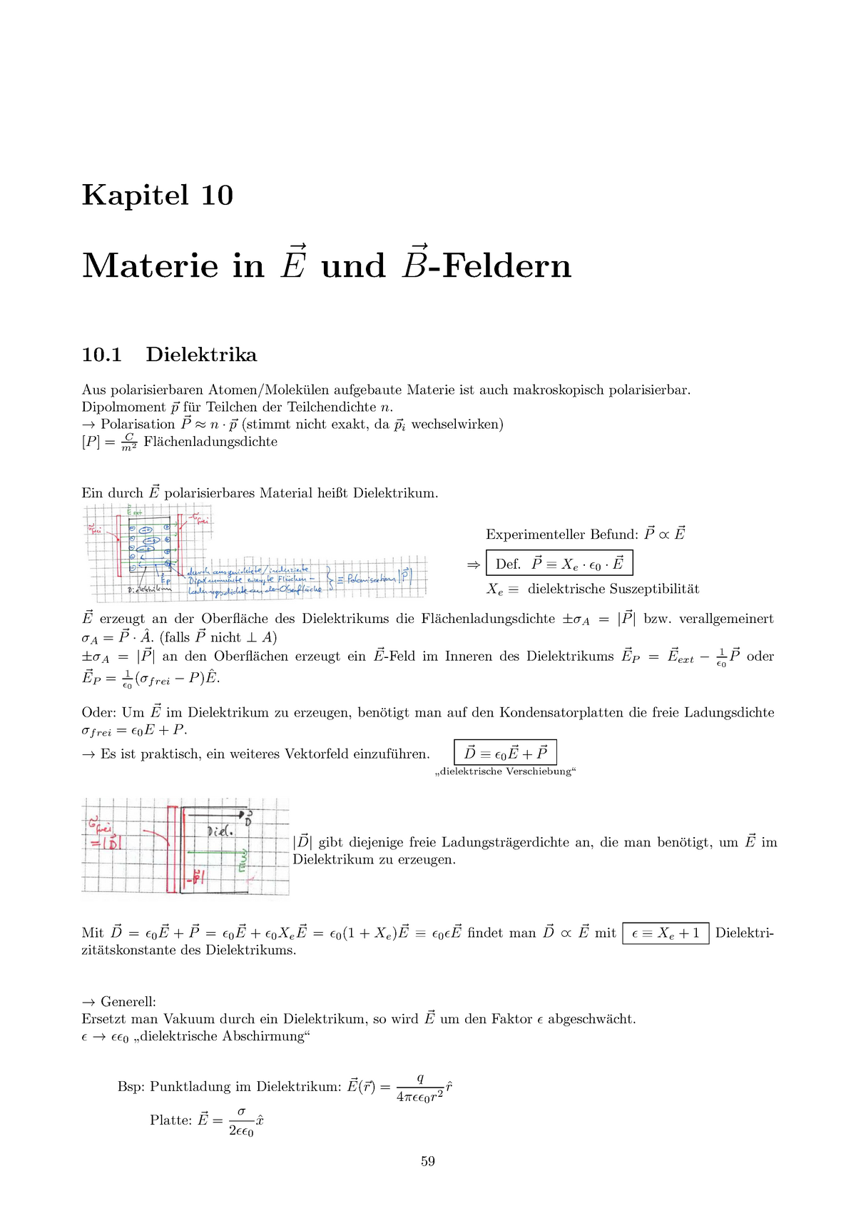 Skript Elm Kap 10 Hhu Kapitel 10 Materie In Und Feldern 10 Dielektrika Aus Polarisierbaren Atomen Molek Ulen Aufgebaute Materie Ist Auch Studocu