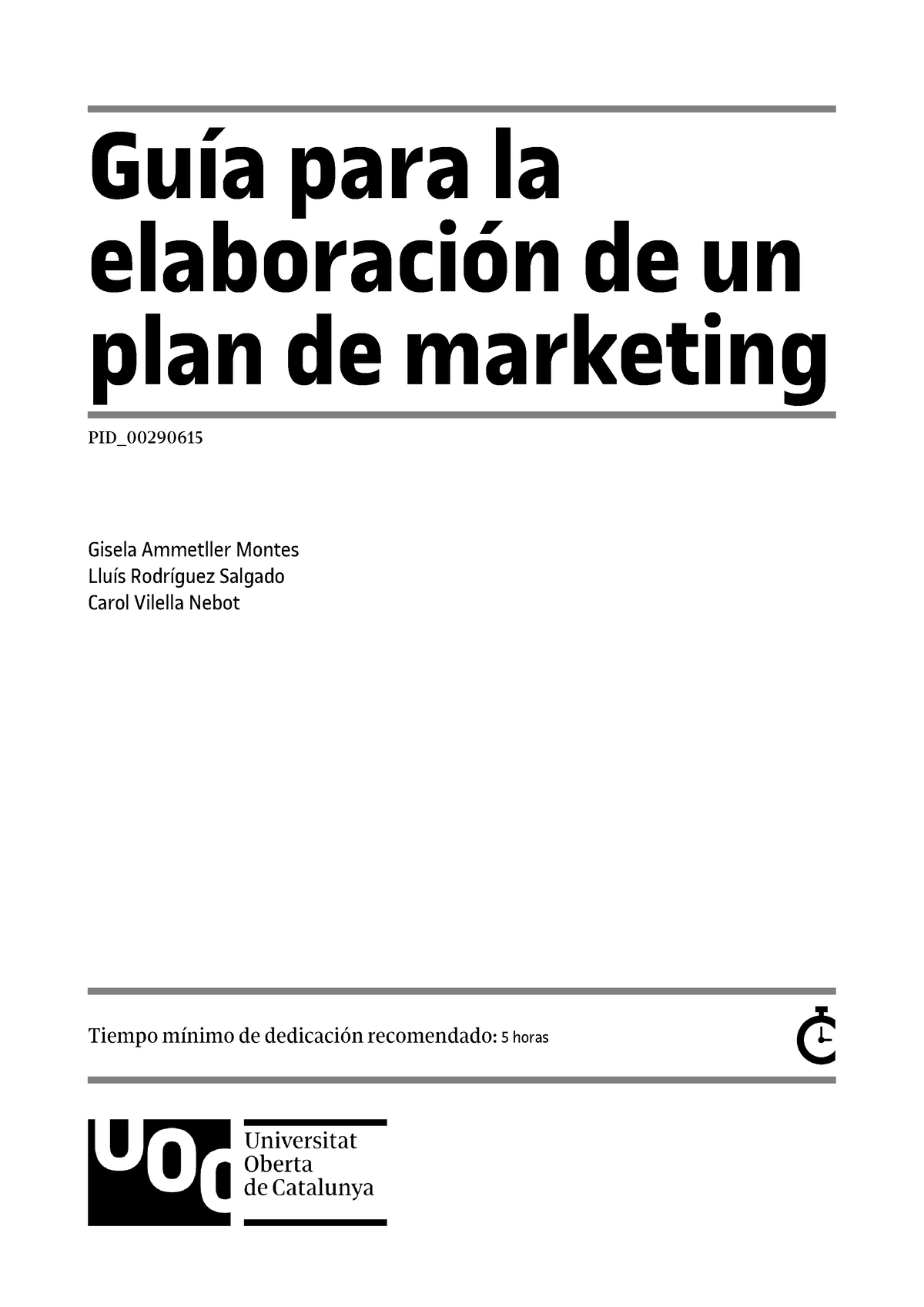 Guia Elaboración Plan Marketing Guía Para La Elaboración De Un Plan De Marketing Pid Gisela 1347