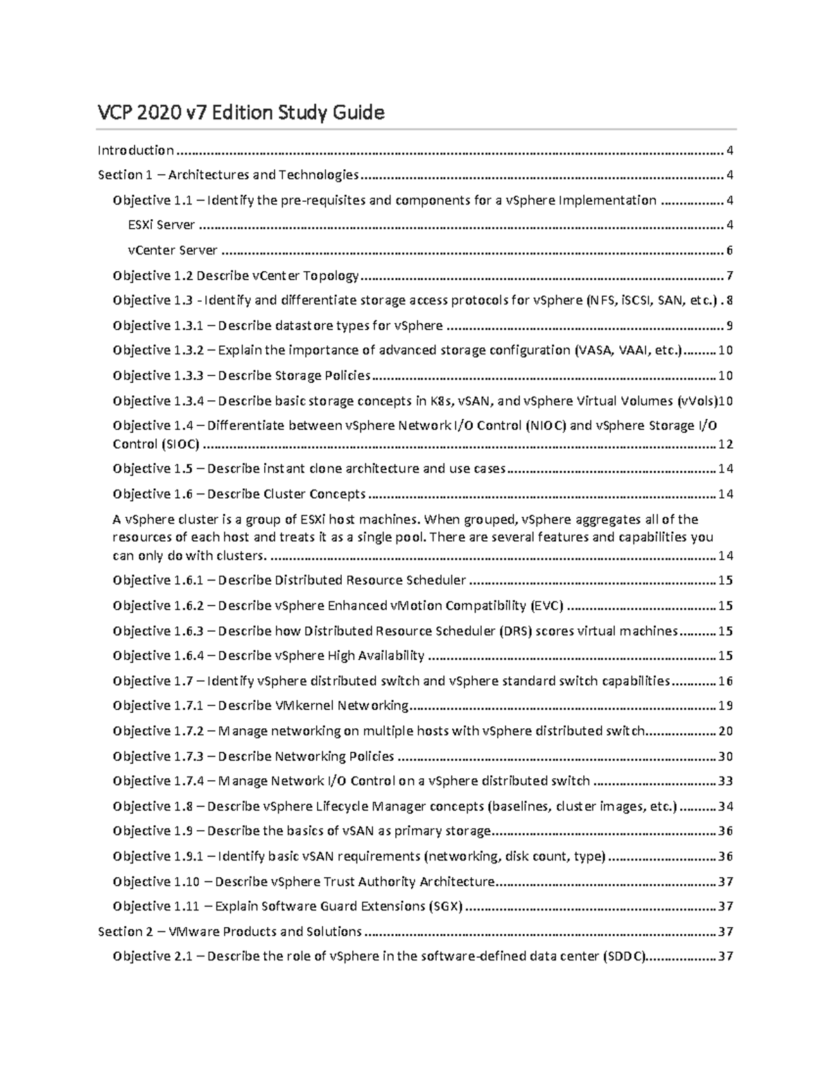 VCPDCV for vSphere 7.X STUDY GUIDE LAW 446 Mason Studocu