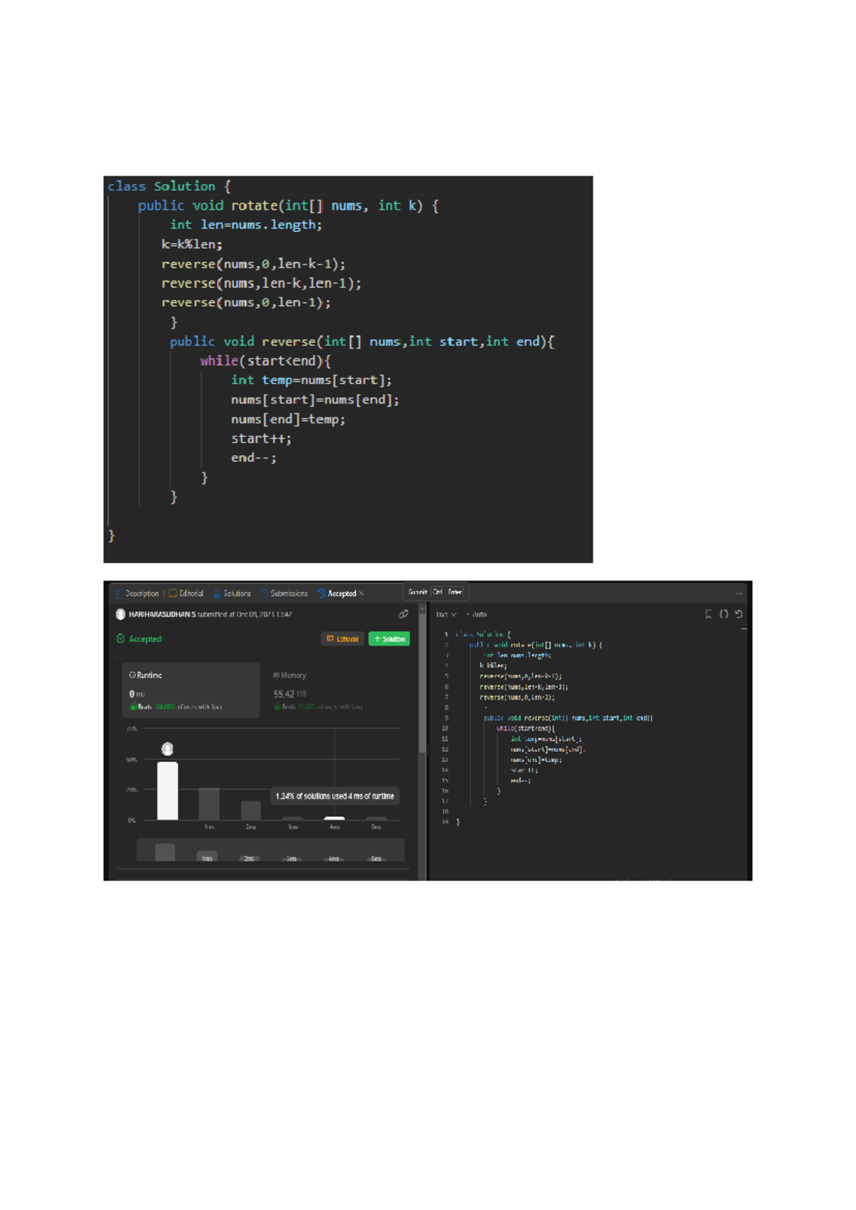 Doc1 - Study materials - class Solution public void nums, int k) int ...