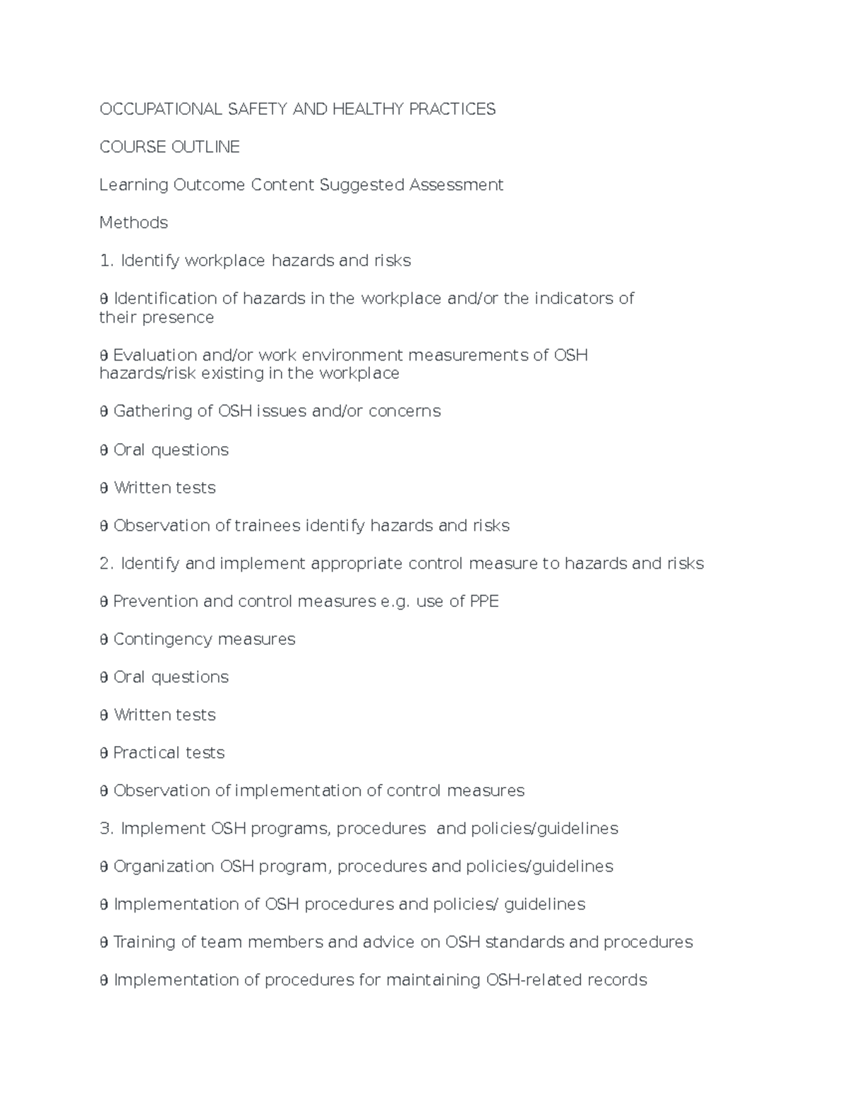 Osha notes - ensure safe and healthful working conditions for workers ...