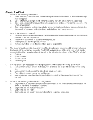 Chapter 1 2016 self test - Chapter 1 self test Which of the following ...