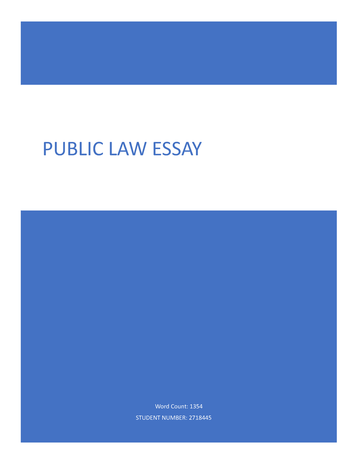 essay about public law