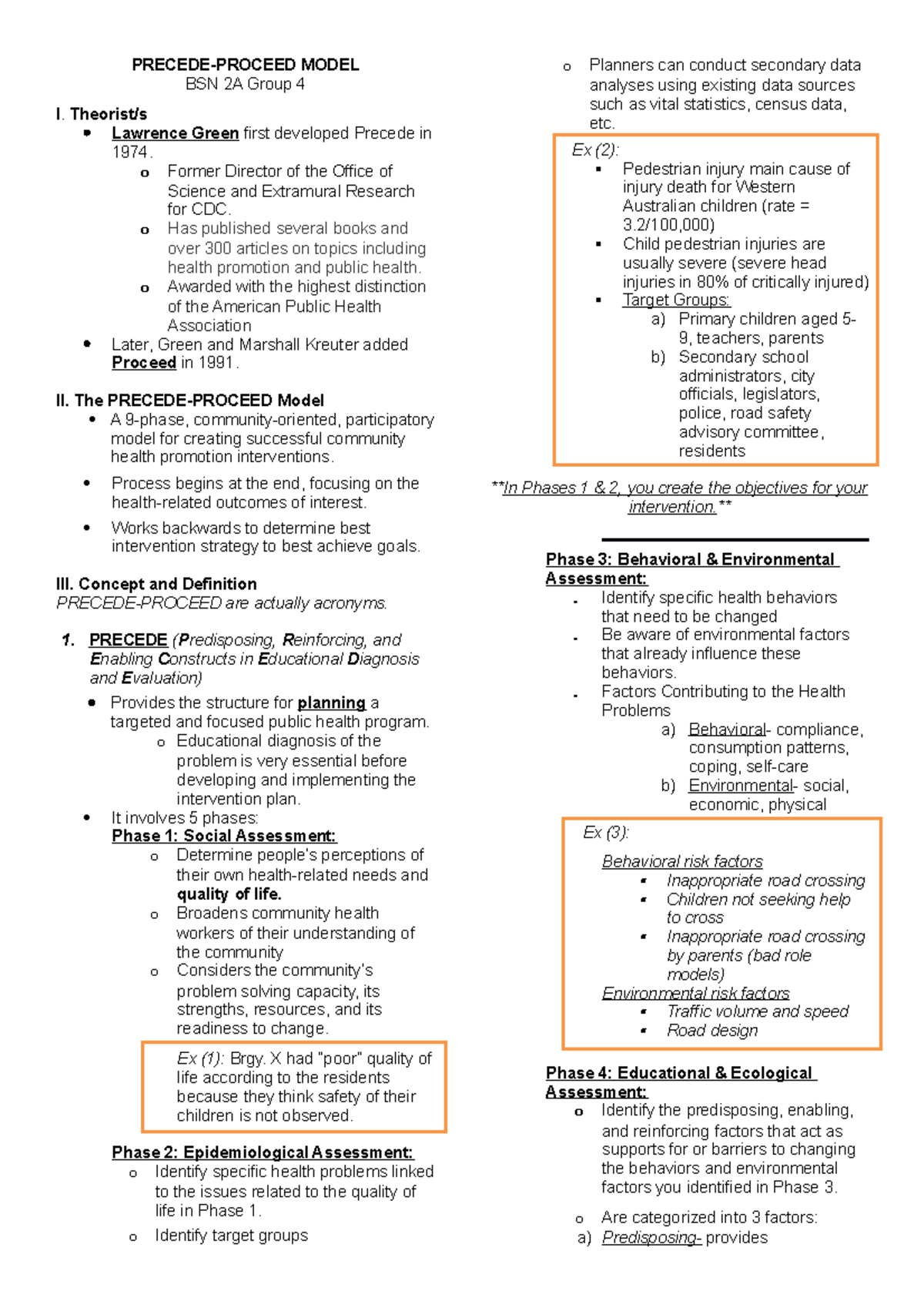 Precede-Proceed Model - PRECEDE-PROCEED MODEL BSN 2A Group 4 I ...