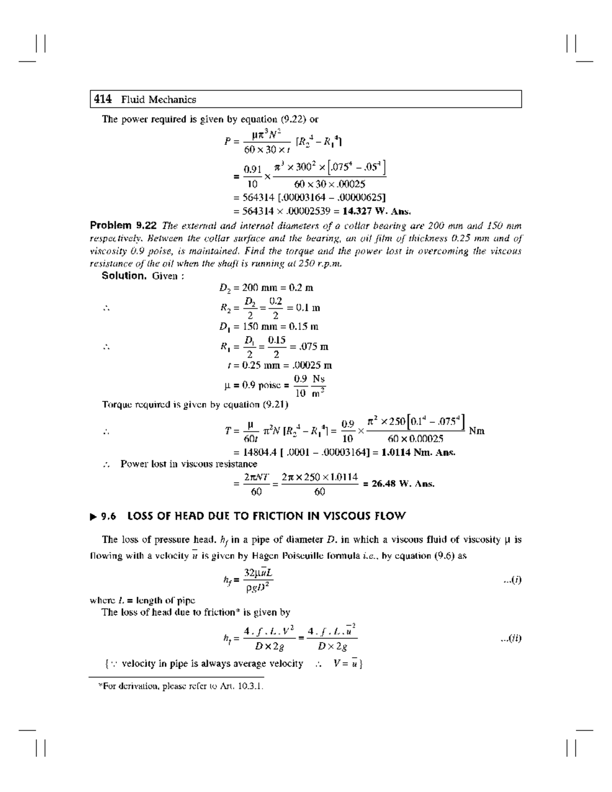Fluid Mechanics and Hydraulic Machines 47 (74) Fluid Mechanics And