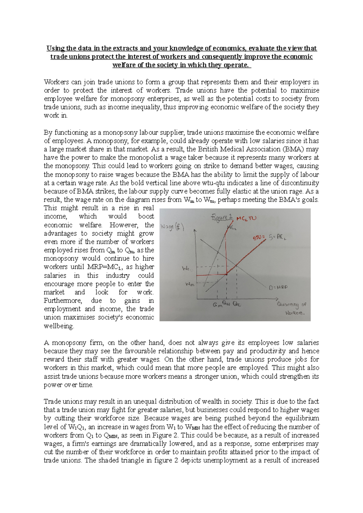 structure of a 25 marker economics essay