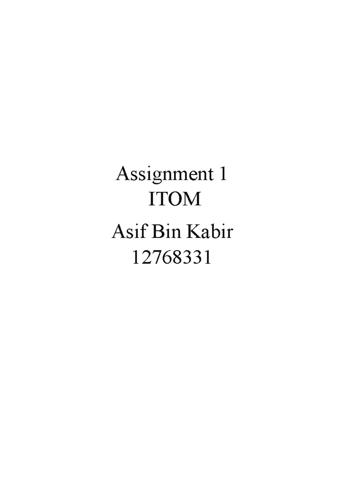 Assignment 1 Studocu Assignment 1 Studocu