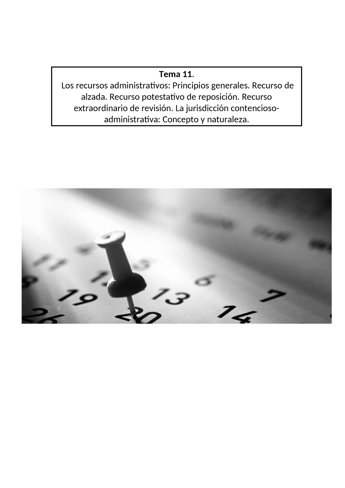 Tema 11. Recursos Administrativos - Tema 11. Los recursos ...