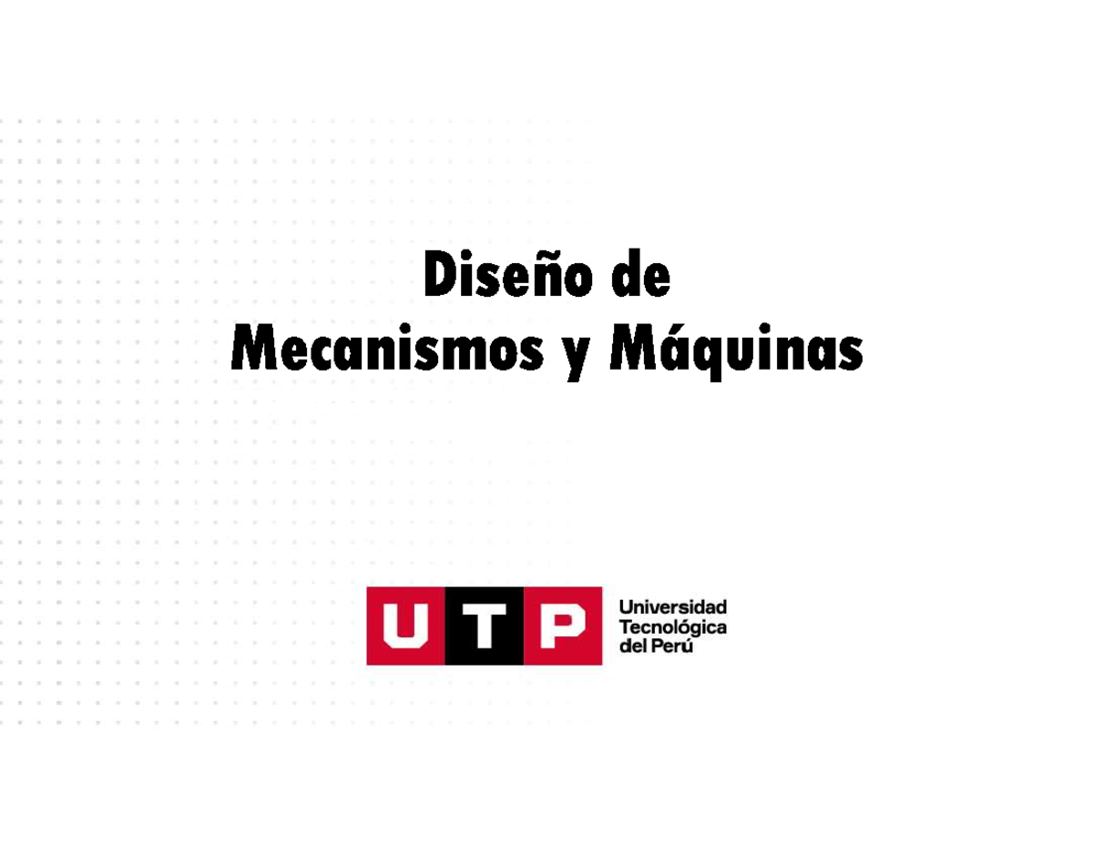 S01 S2 Diseño DE Mecanismos Y Maquinas - Diseño De Mecanismos Y ...