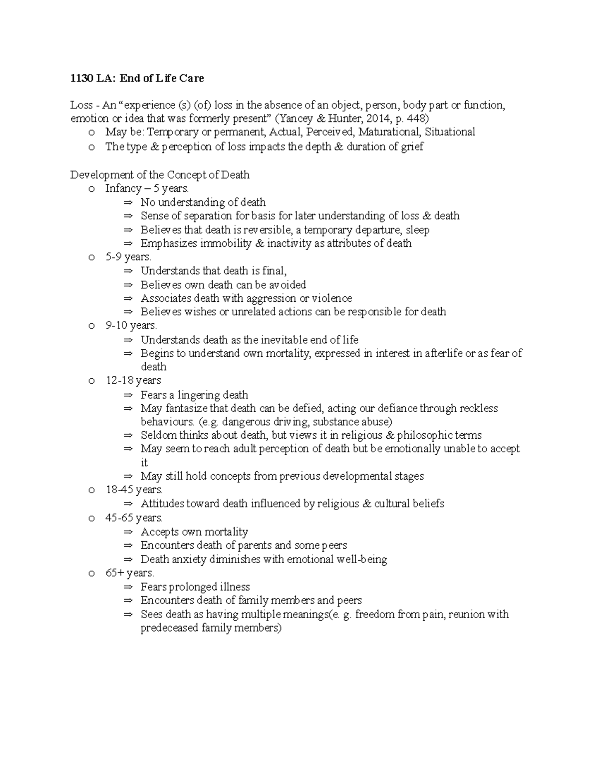 1130 LA End of Life Care - EOL - 1130 LA: End of Life Care Loss - An ...