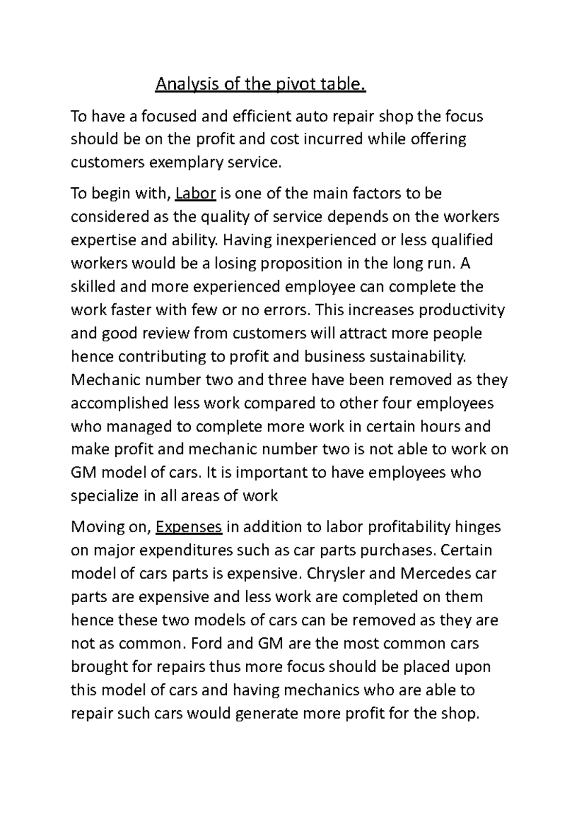 analysis-of-pivot-table-analysis-of-the-pivot-table-to-have-a