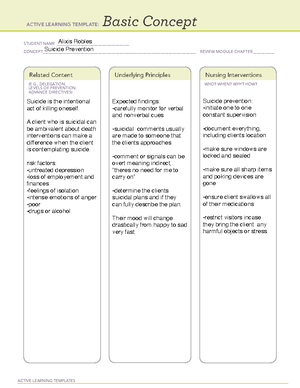 Basic concept restricted - NURS 340 - ACTIVE LEARNING TEMPLATES Basic ...