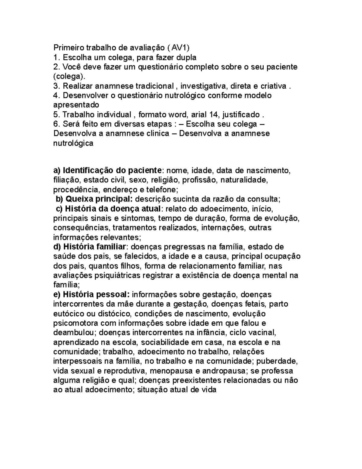 3 passos para Elaborar uma Anamnese Nutricional