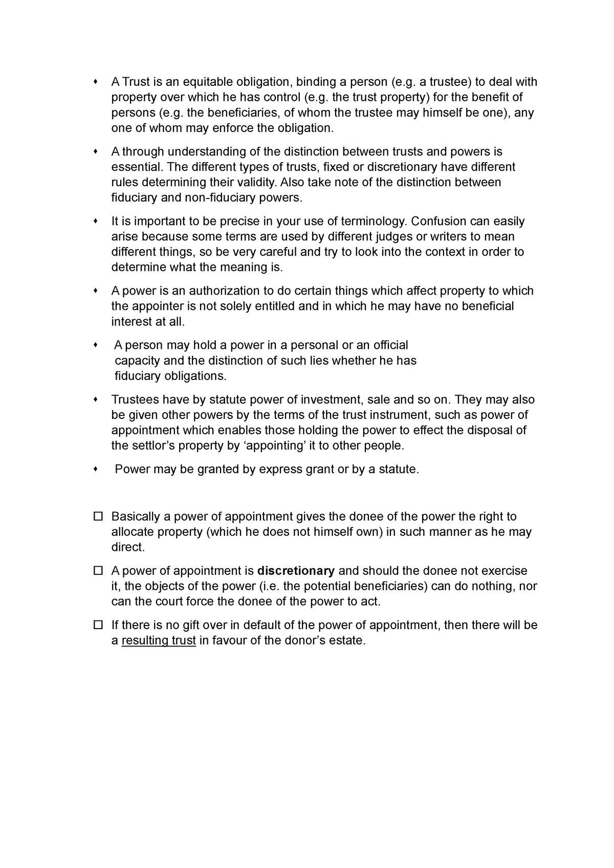 equitable assignment vs declaration of trust