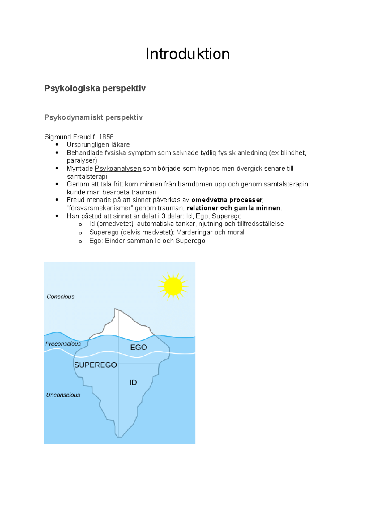 Introduktion Psykologi - Introduktion Psykologiska Perspektiv ...