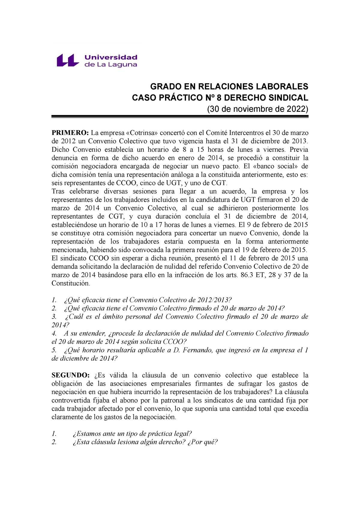 Caso Pr Ã¡ctico 8 - Profesora Gloria Rojas - GRADO EN RELACIONES ...