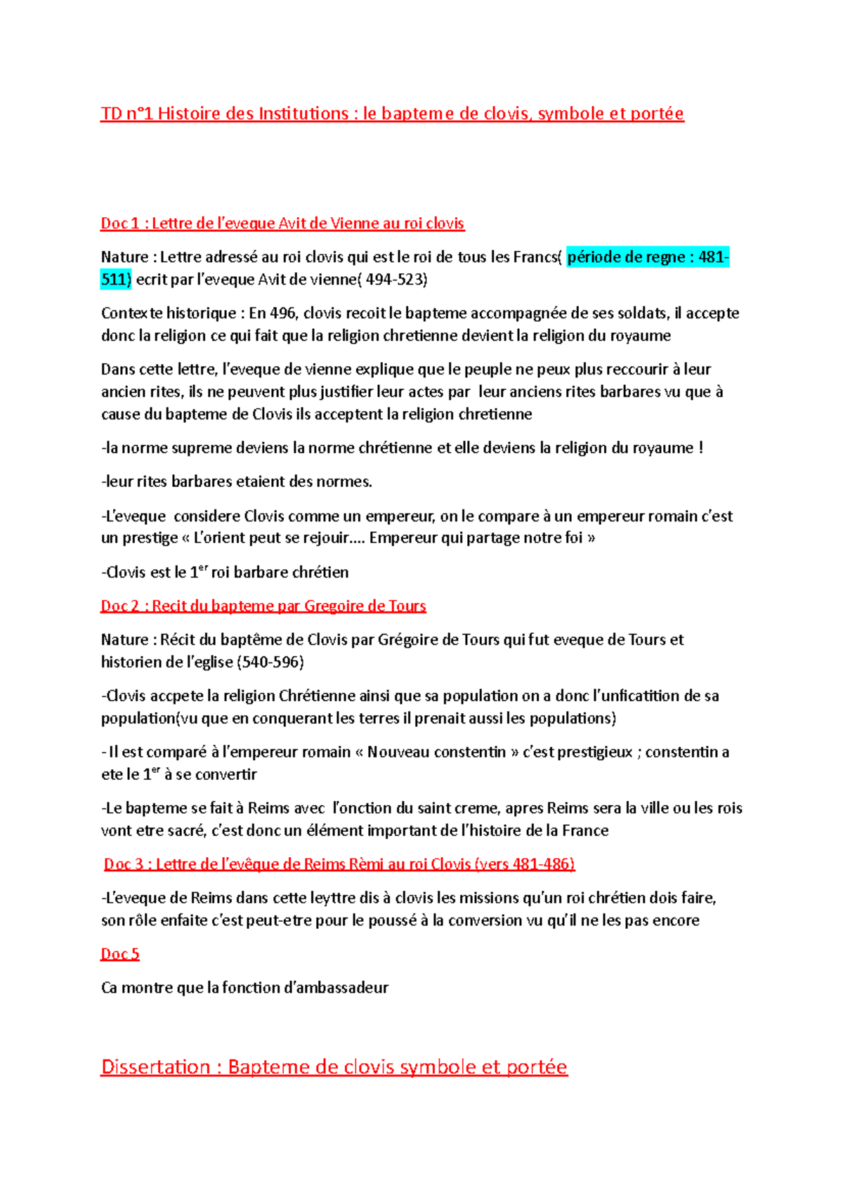 Le Baptême De Clovis Symbole Et Portée Dissertation