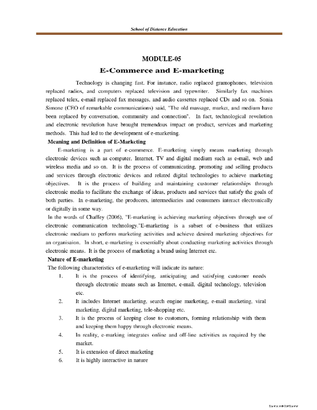E commerce - Its study material - Marketing Management - Studocu