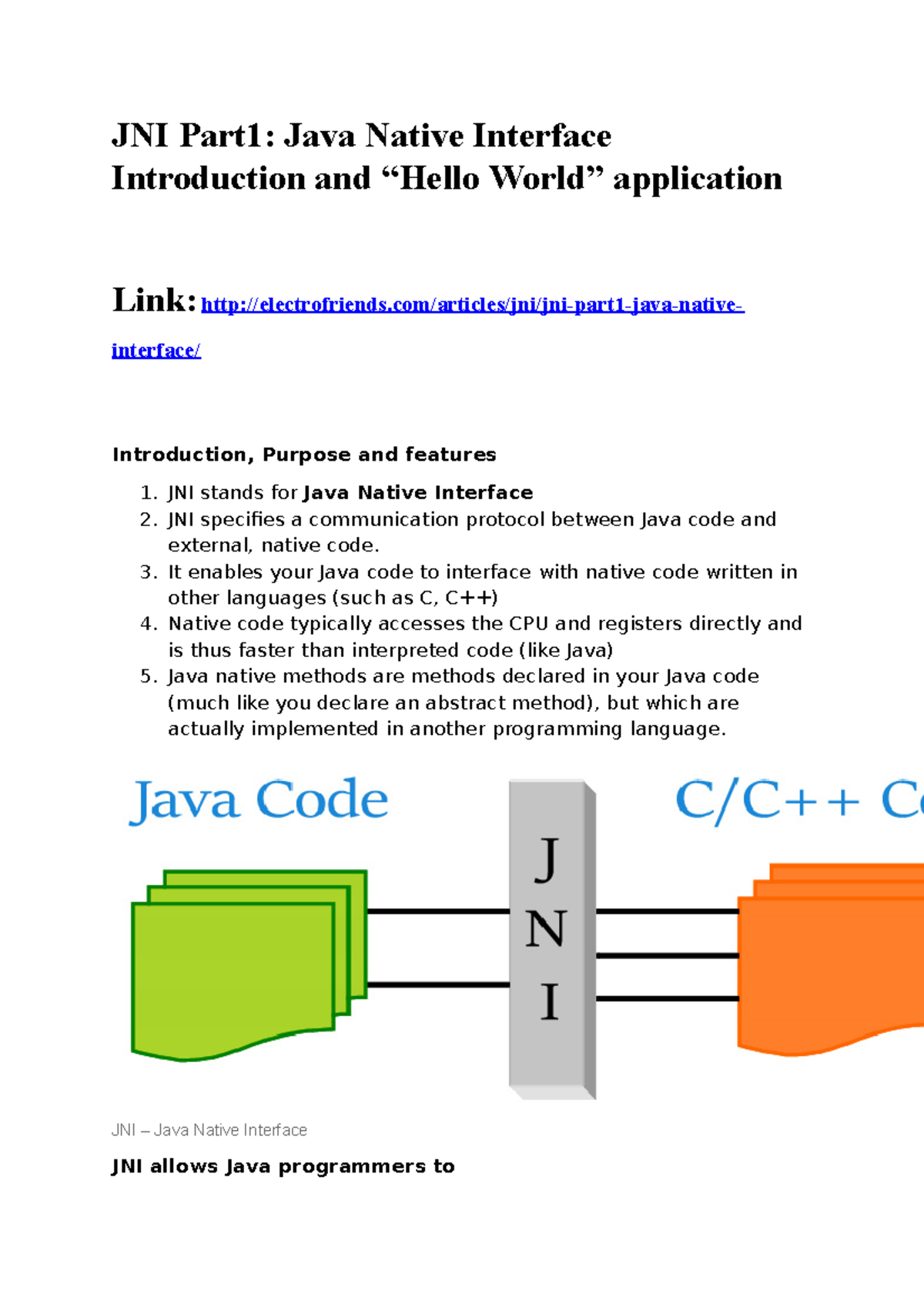 JNI Part1 - Java Subject - JNI Part1: Java Native Interface ...