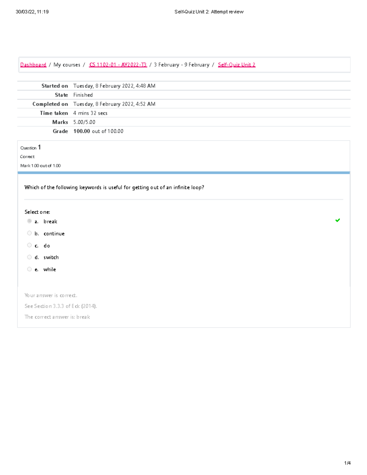 Self Quiz Unit 2 Practice Material To Improve Your Knowledge Cs 1102 Self Quiz Unit 2 Practice Material To Improve Your Knowledge Cs 1102