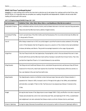 Columbian Exchange DBQ - Document-Based Question Format Directions: The ...