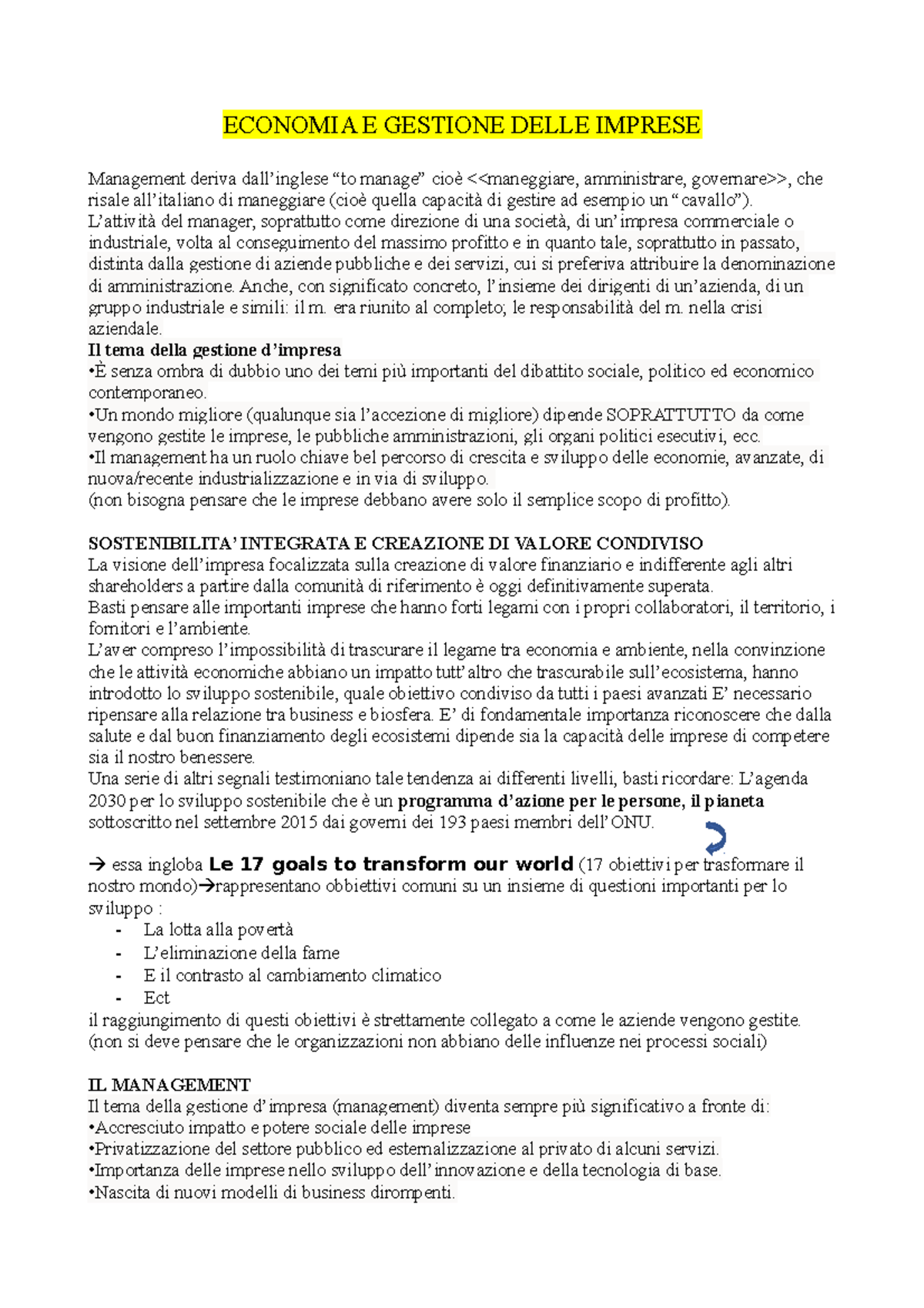 Economia E Gestione Delle Imprese - ECONOMIA E GESTIONE DELLE IMPRESE ...