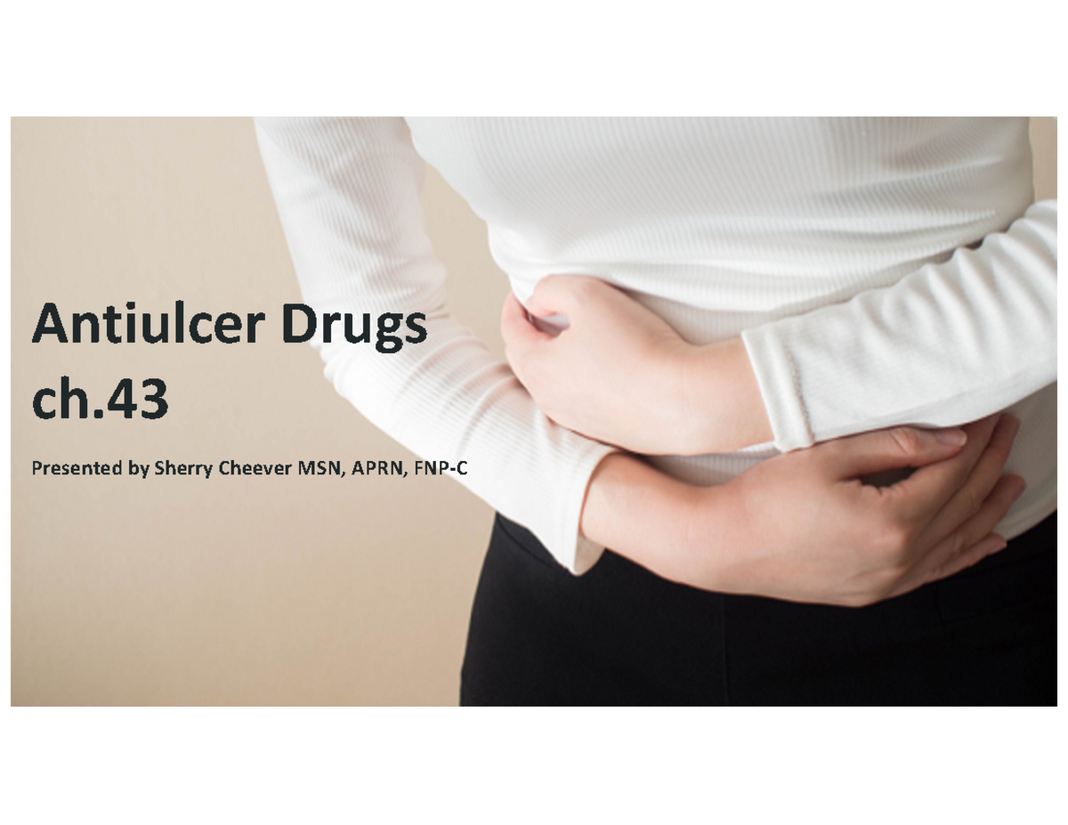 Ch 43 Antiulcer Drugs - Pharm PowerPoint - Antiulcer Drugs Ch ...