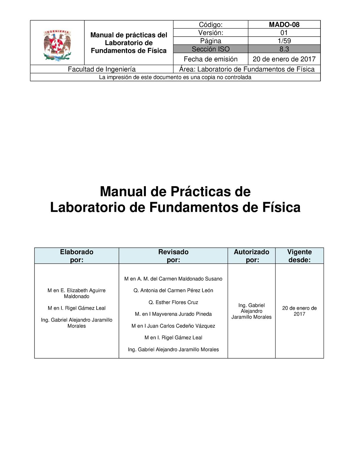 Prácticas Física Manual De Practicas Manual De Prácticas Del Laboratorio De Fundamentos De 4352