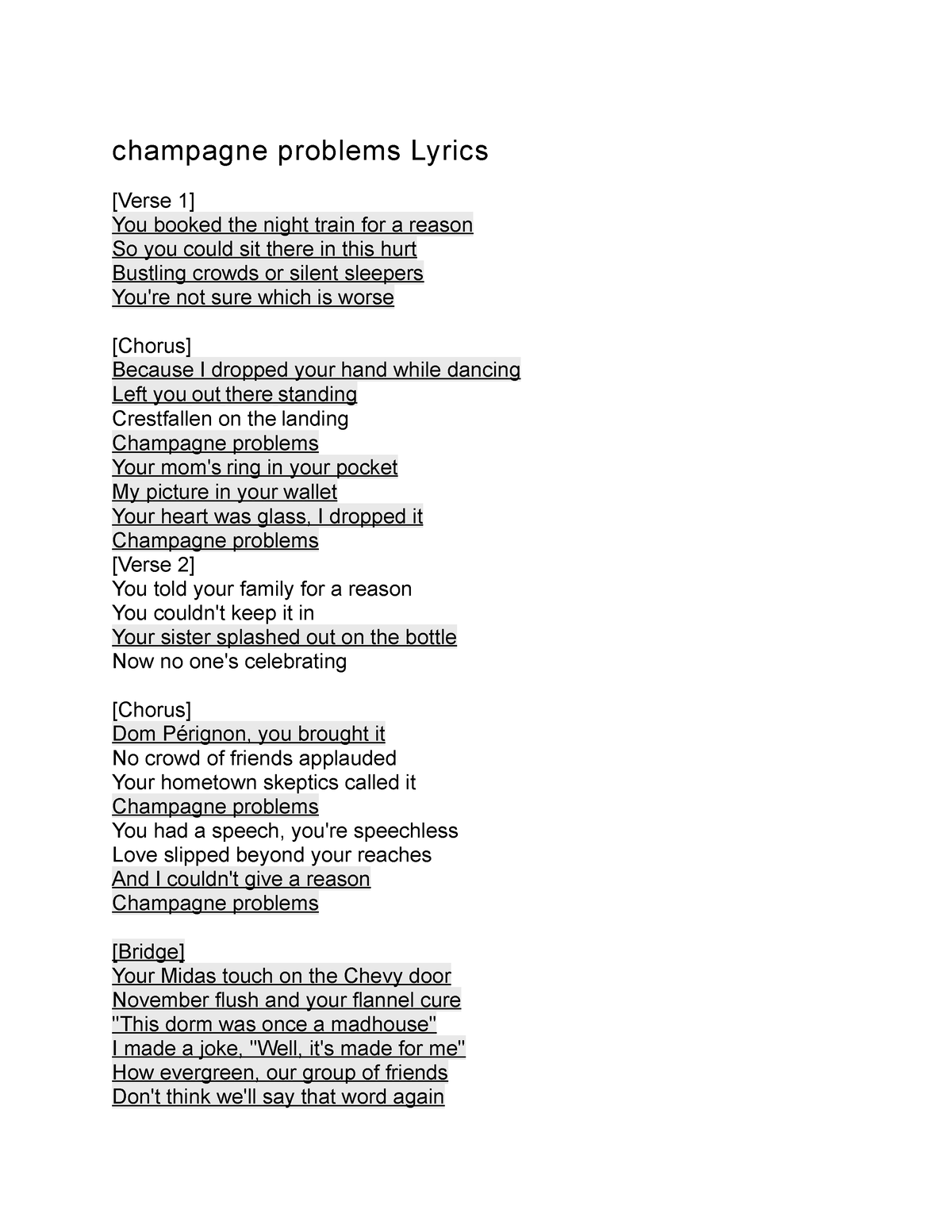 Problem – Spend the Night Lyrics