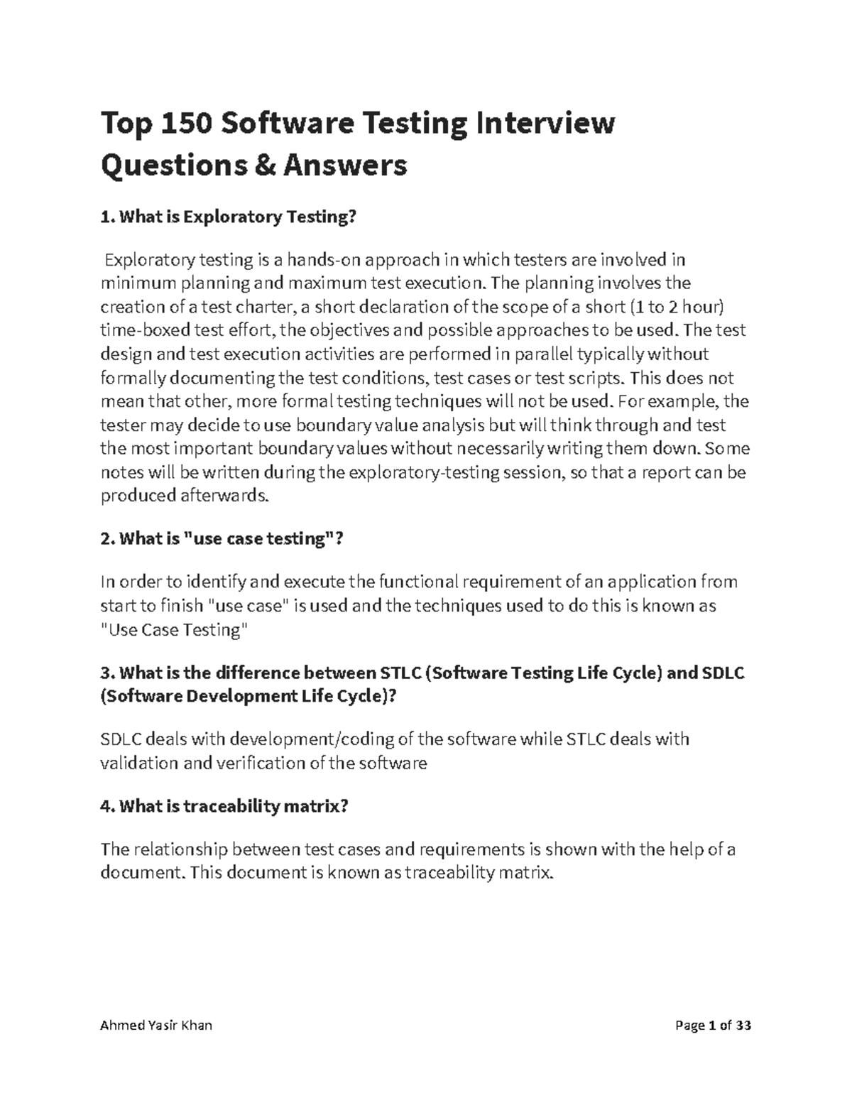 Manul Testing Questions & Answers150 Top 150 Software Testing Interview Questions & Answers