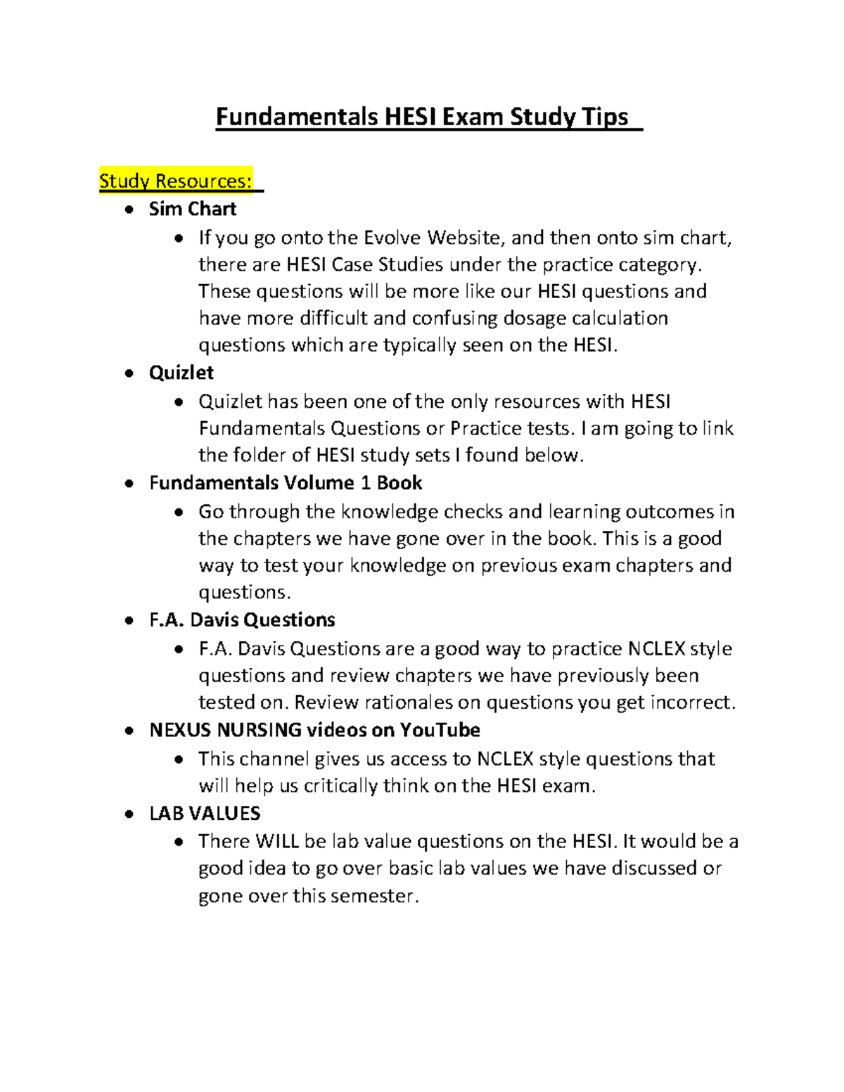Upload - Prepare for test practice - Fundamentals HESI Exam Study Tips ...