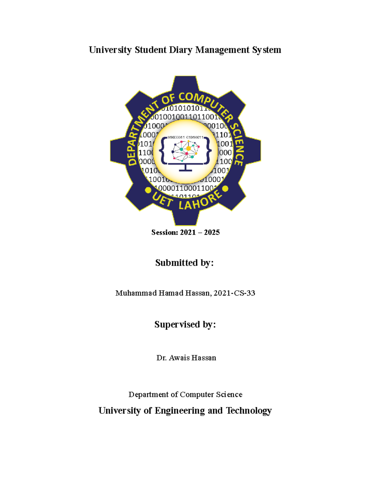 Version 2 University Student Diary Management System - Session: 2021 ...