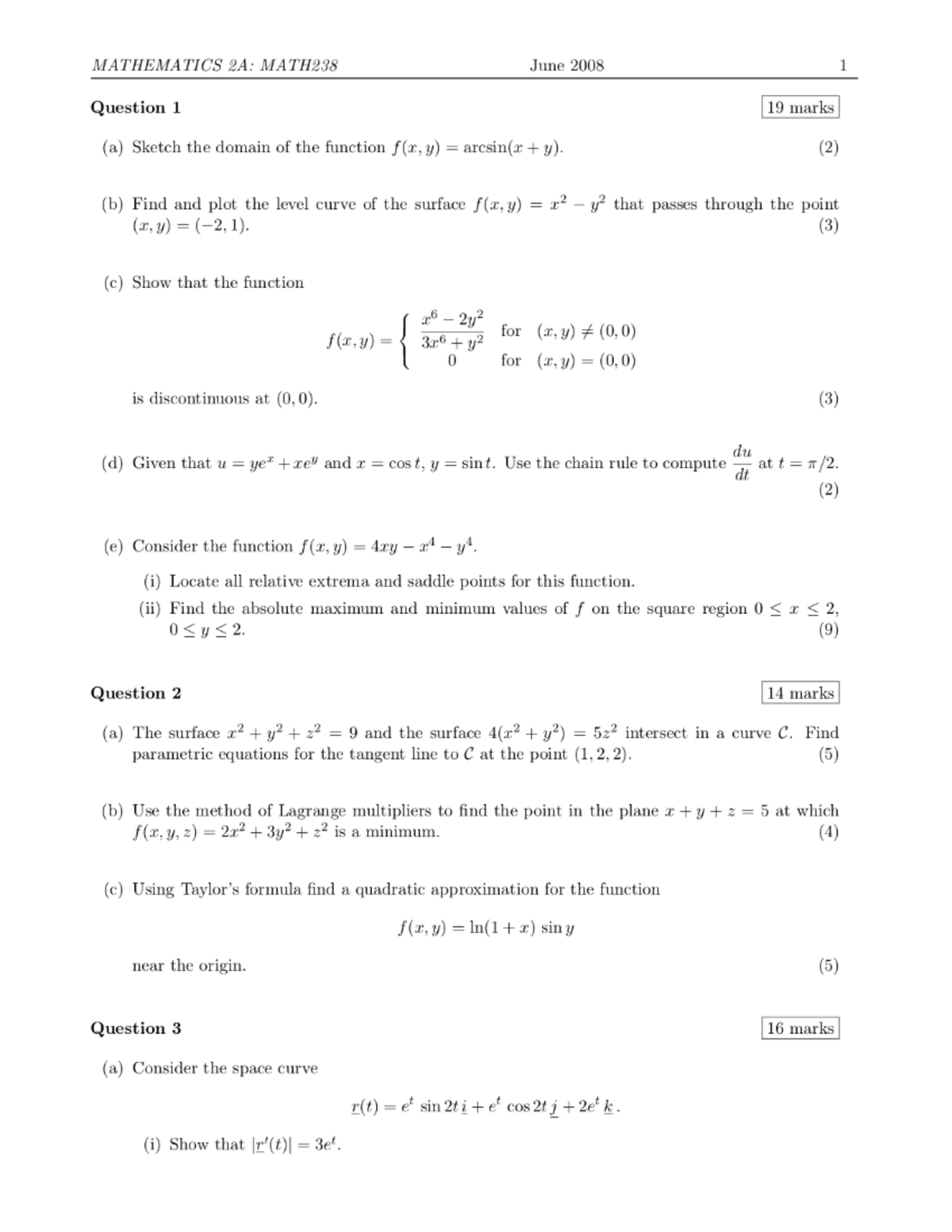 Xm2008 - MATH248 - Studocu
