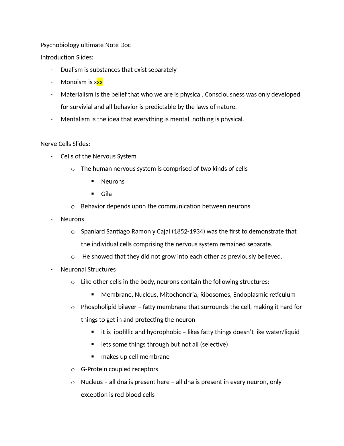 Psychobiology ultimate Note Doc - Psychobiology ultimate Note Doc ...