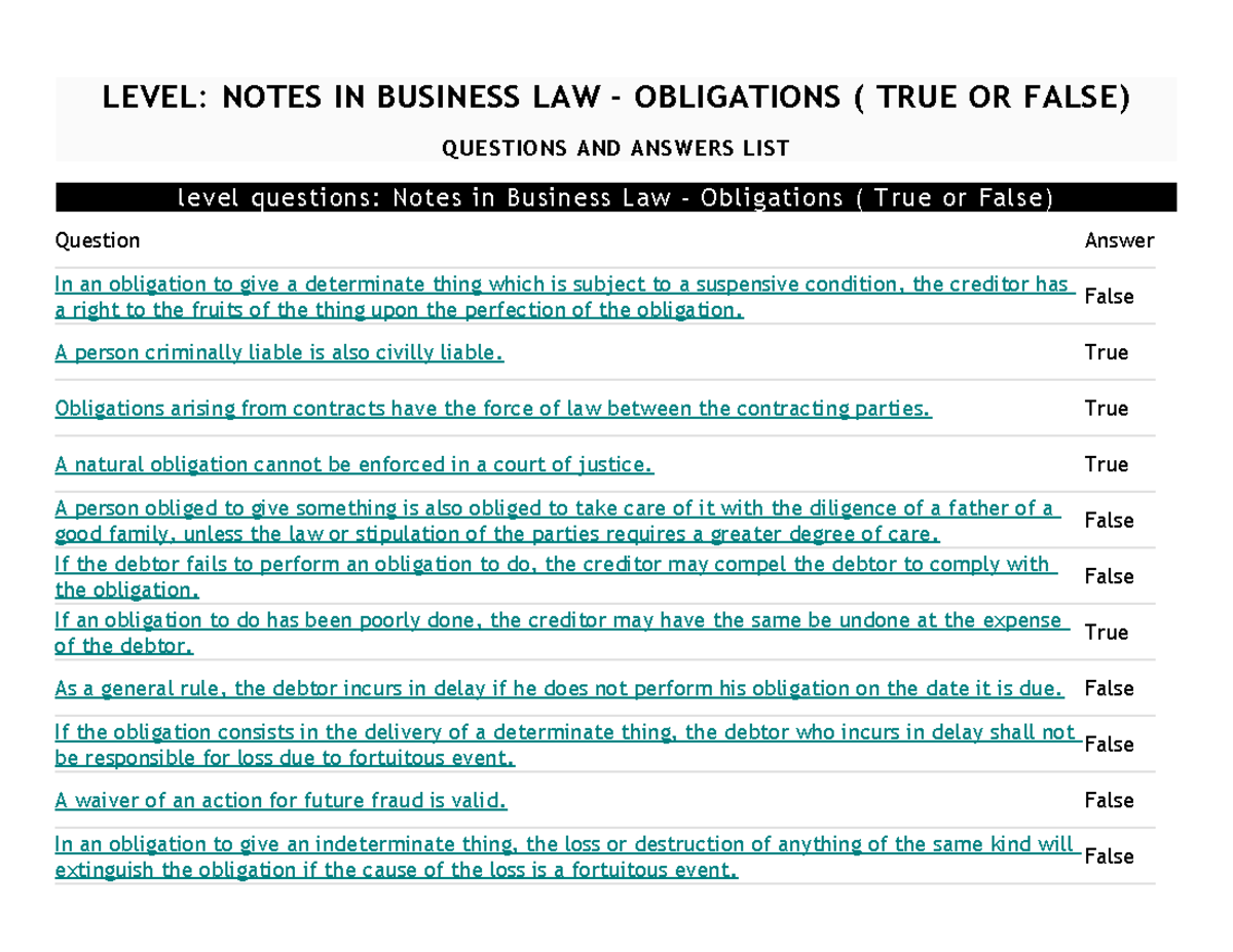 memory-prac-2-level-notes-in-business-law-obligations-true-or