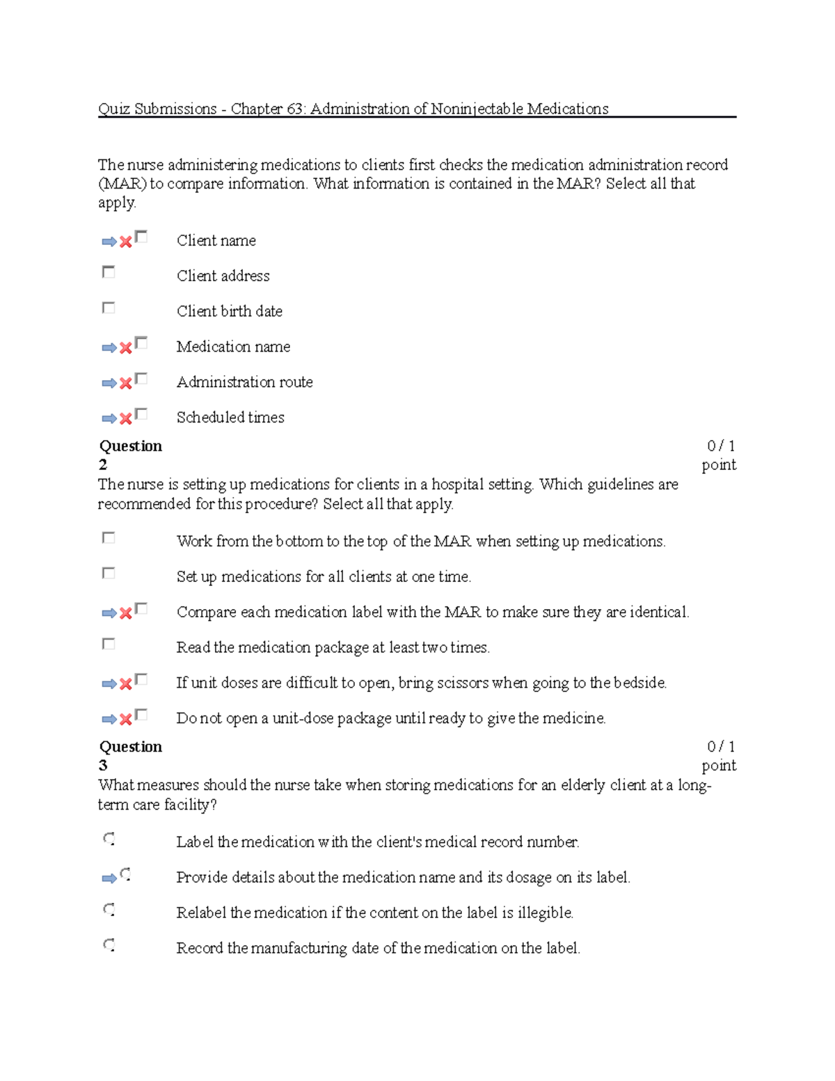 Chapter 63 quiz for students taking nursing courses or administration
