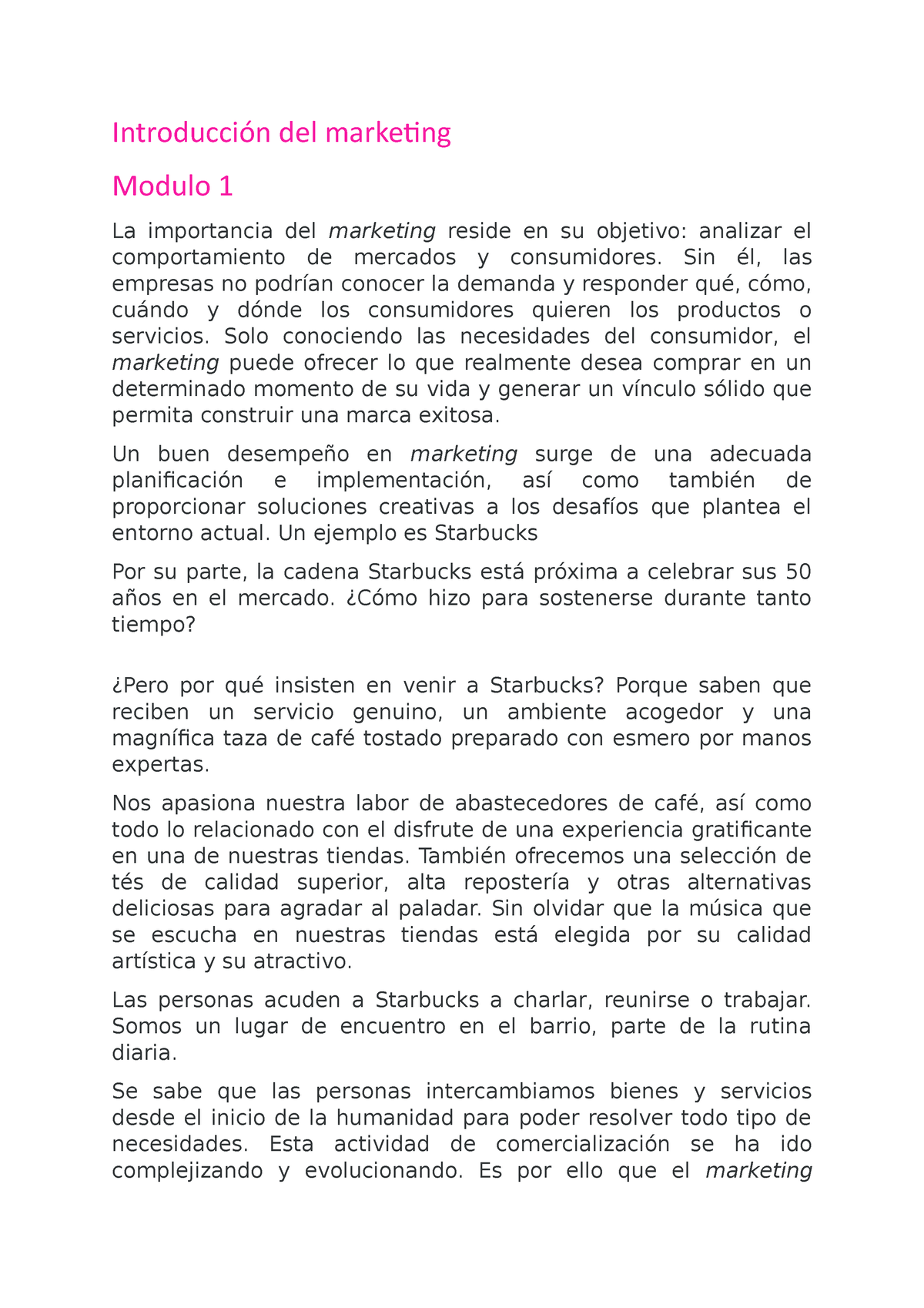 Documento 5 - Resumen Completo Del Módulo 1 De La Materia Marketing ...