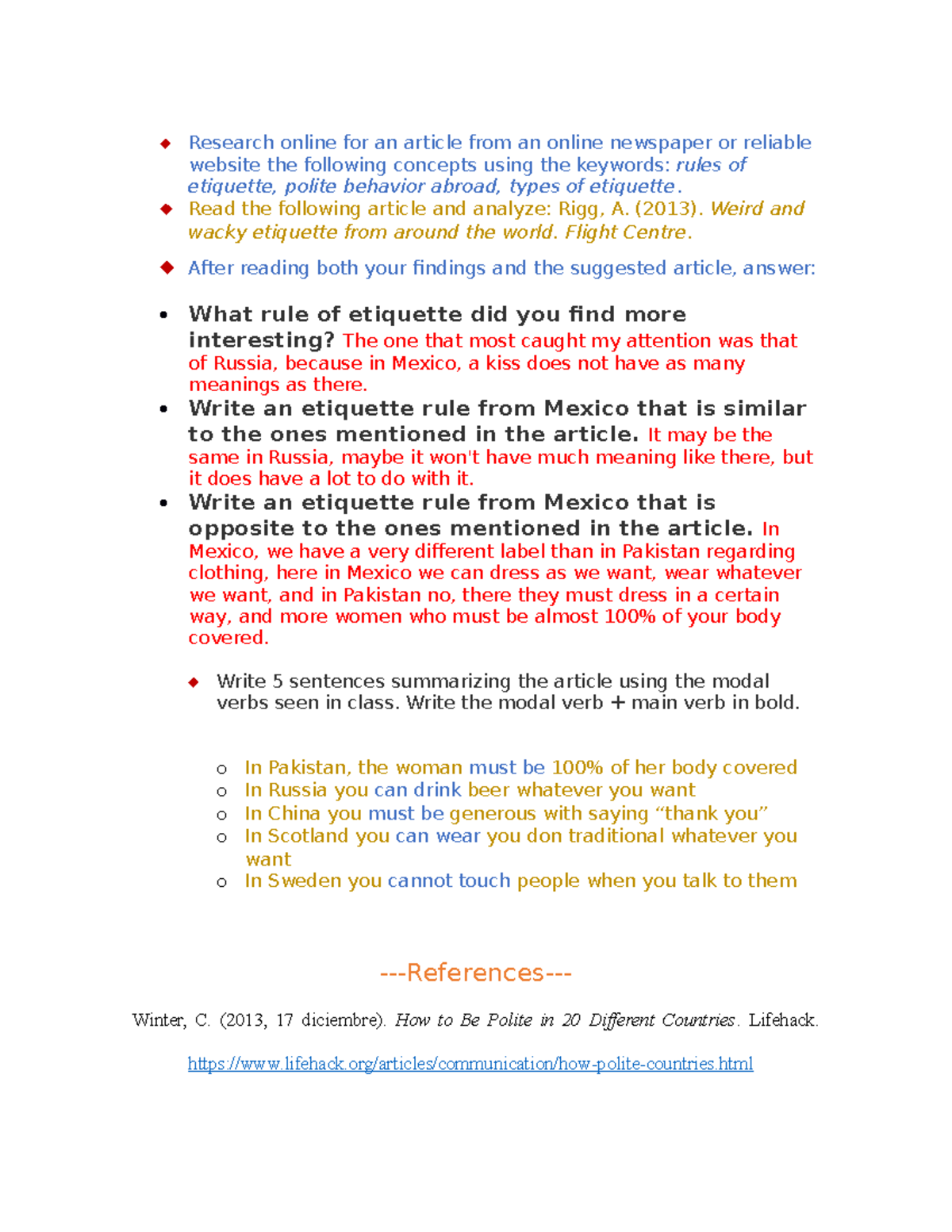 Activity 6 - Act6 Ingles - Ingles Intermedio - TecMilenio - Studocu