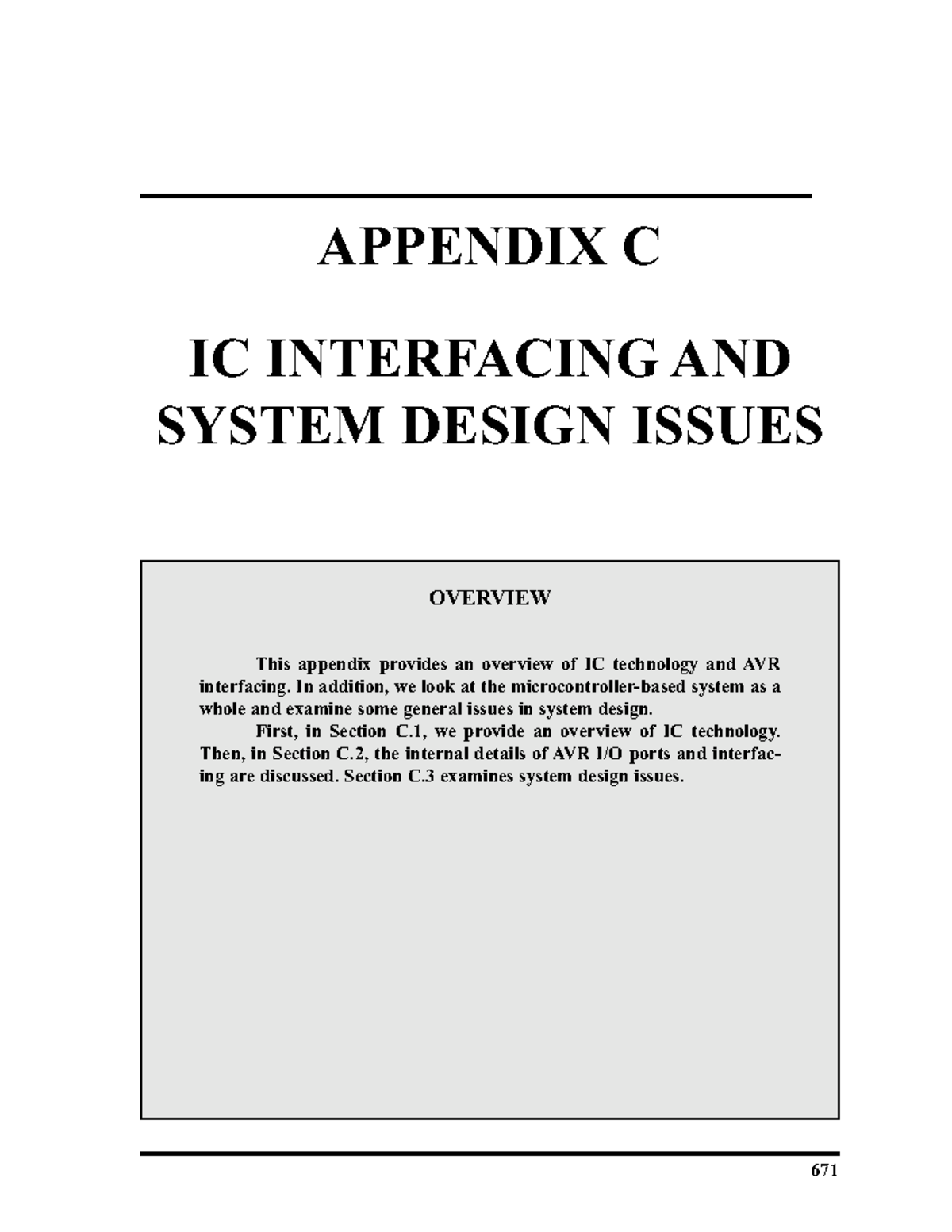 AVR2 Appendix C - Jsvdhhshzjsj - 671 OVERVIEW This appendix provides an ...