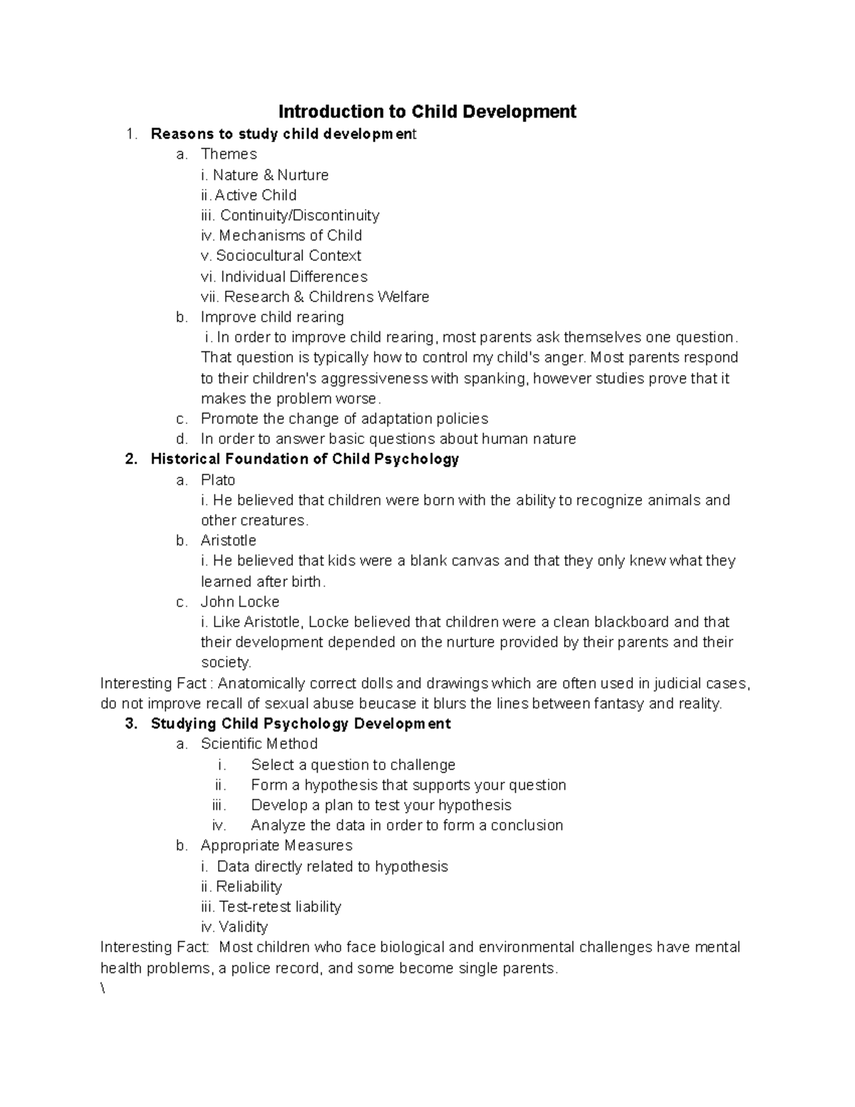 Introduction to Child Development 1 - Introduction to Child Development ...